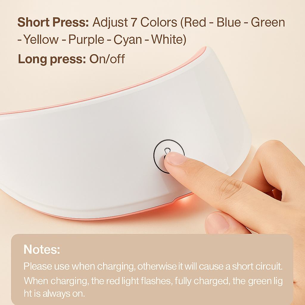 LumiLift LED Neck Mask – 7-Color Photon Therapy for Skin Tightening & Glow