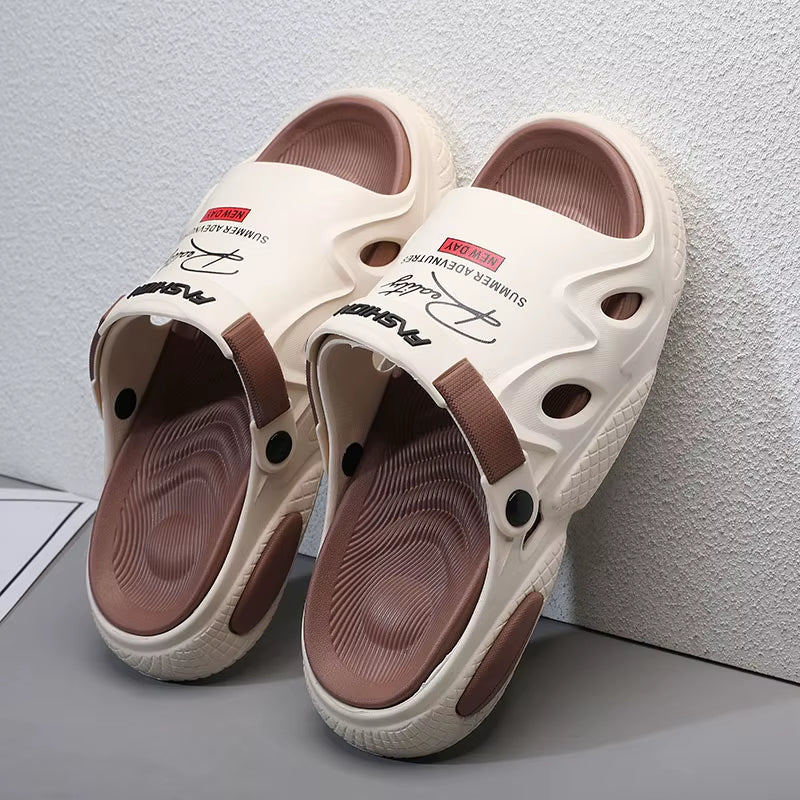 2024 New Men Slippers Summer EVA Soft-Soled Platform Slides Sandals Indoor Outdoor Walking Beach Shoes Flip Flops Mens Shoes