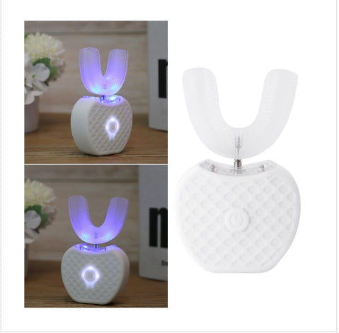U-Shaped Electric Toothbrush – Ultrasonic 360° Hands-Free Cleaning with LED Light for Teeth Whitening & Gum Care